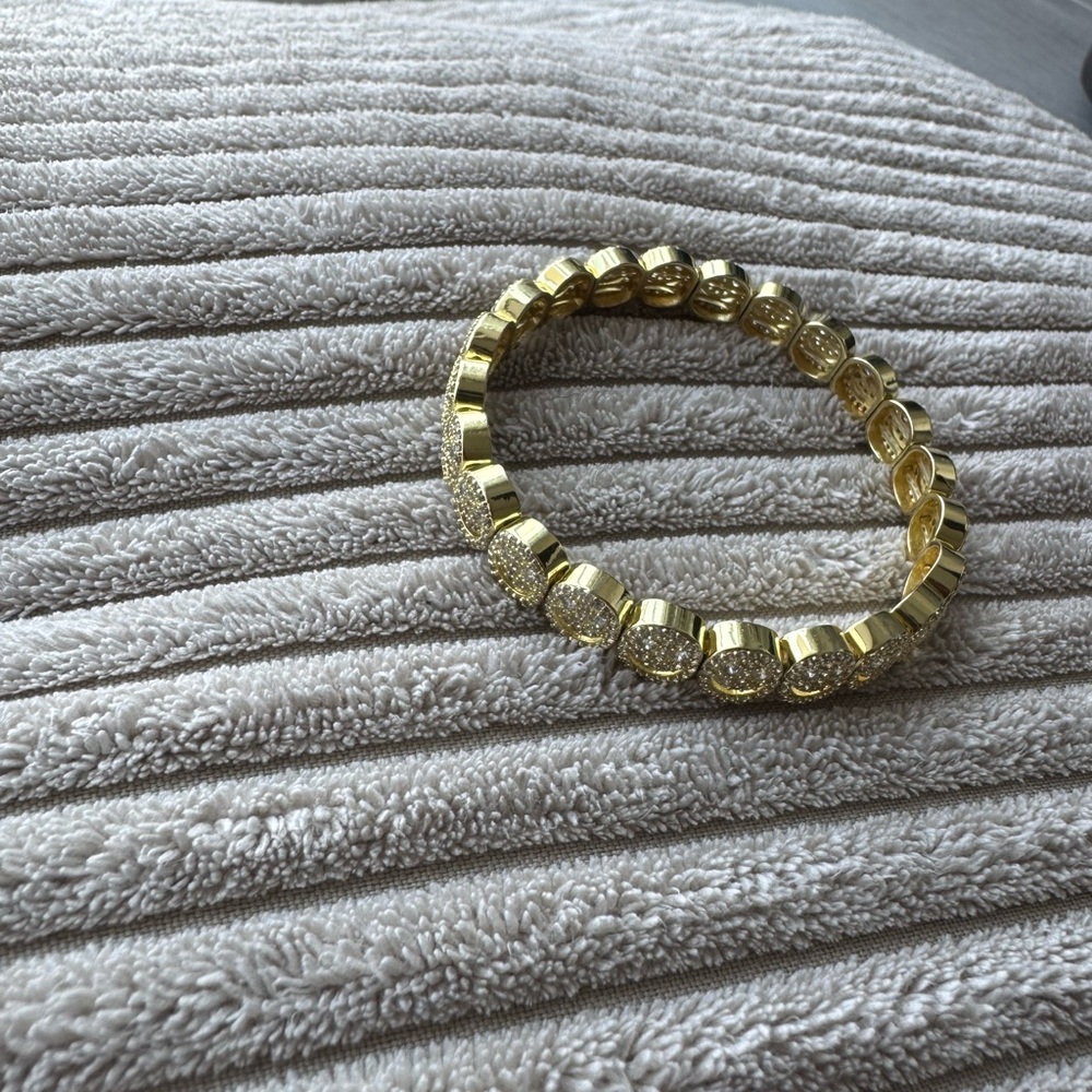 Lisa Gozlan Happy Face CZ Bracelet 7”